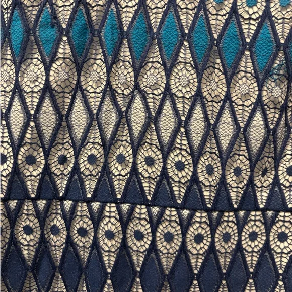 Guess Blue and White Crochet Slip Dress - Picture 5 of 11